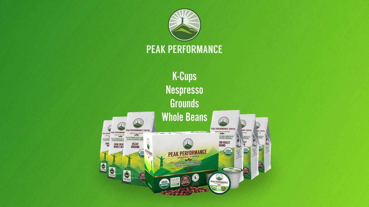 Peak Performance High Altitude Organic Coffee. Fair Trade, Low Acid, Non GMO, and Beans Full Of Antioxidants! Medium Roast Smooth Tasting USDA Certified Organic Whole Bean Coffee Bag - SHOP NO2CO2