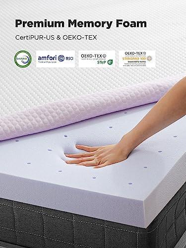 PERLECARE 2 Inch Gel Memory Foam Mattress Topper for Pressure Relief, Premium Soft Mattress Topper for Cooling Sleep, Non-Slip Design with Removable & Washable Cover, CertiPUR-US Certified - Twin - SHOP NO2CO2