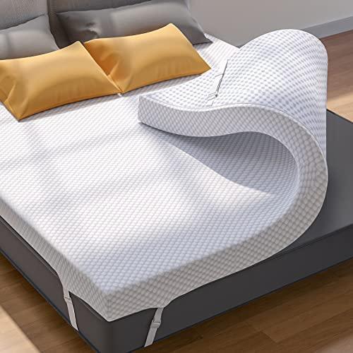 PERLECARE 2 Inch Gel Memory Foam Mattress Topper for Pressure Relief, Premium Soft Mattress Topper for Cooling Sleep, Non-Slip Design with Removable & Washable Cover, CertiPUR-US Certified - Twin - SHOP NO2CO2