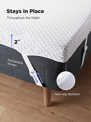 PERLECARE 2 Inch Gel Memory Foam Mattress Topper for Pressure Relief, Premium Soft Mattress Topper for Cooling Sleep, Non-Slip Design with Removable & Washable Cover, CertiPUR-US Certified - Twin - SHOP NO2CO2