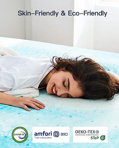 PERLECARE 3 Inch Queen Memory Foam Mattress Topper for Pressure Relief, Cooling Gel Infusion, CertiPUR-US Certified - SHOP NO2CO2