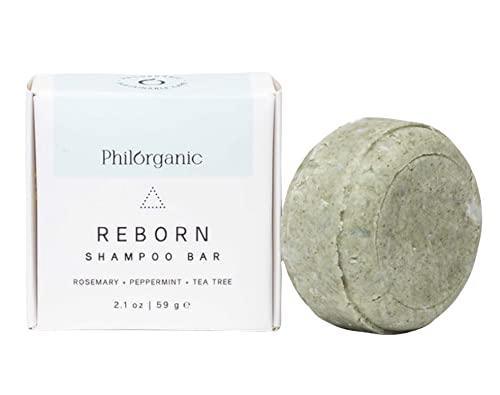 Philorganic Hair Growth Shampoo Bar, natural and organic ingredients Rosemary, Peppermint and Tea Tree, Made in US, pH balanced, Parabens FREE - SHOP NO2CO2