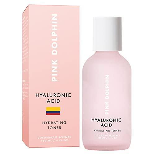 Pink Dolphin | Hyaluronic Acid Hydrating Toner | Acne Toner | Anti-Aging | For Softer, Tighter, Glowing Skin | Vitamin C | Witch Hazel | Face & Skin Care | Face Moisturizer | For All Skin Types | 4 Oz - SHOP NO2CO2