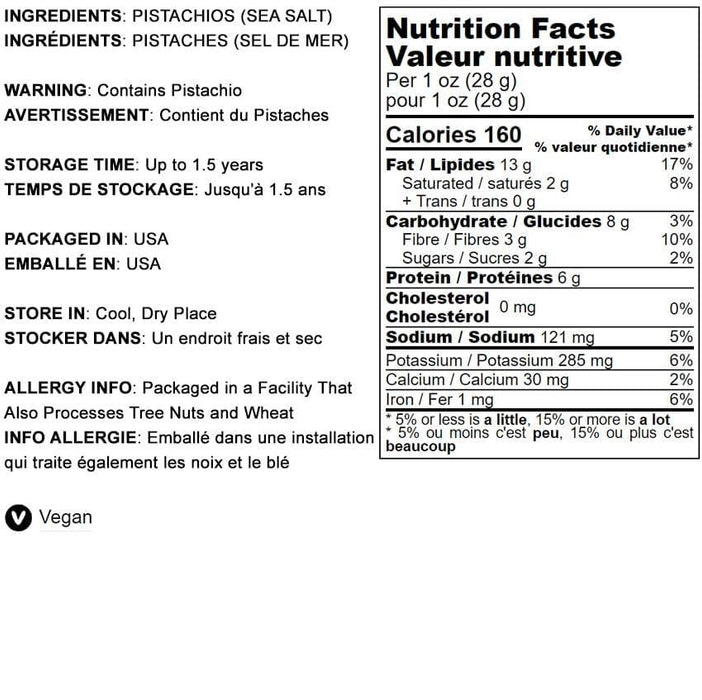 Pistachios, Roasted and Salted, 6 Pounds — California Dry Roasted Pistachios with Sea Salt, In Shell, Kosher, Vegan Superfood, Bulk - SHOP NO2CO2