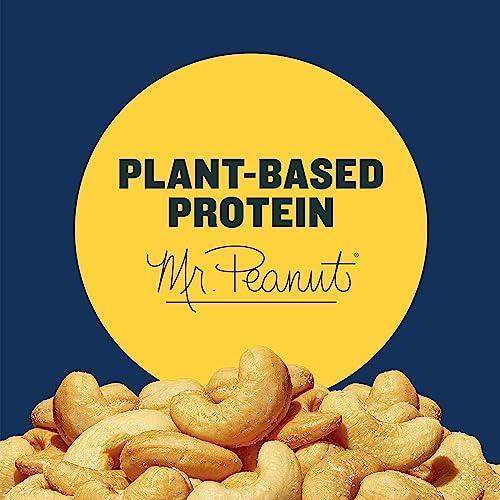 PLANTERS Deluxe Salted Whole Cashews, Party Snacks, Plant-Based Protein 18.25oz (1 Cannister) - SHOP NO2CO2