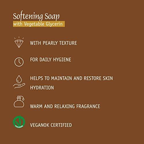 Prija Softening Soap Enriched with Vegetable Glycerin (Net wt. 3.52 oz) - Maintain and Restore Skin Hydration - Vegan Friendly - Dermatologically Tested - 100% Recycled Paper - SHOP NO2CO2