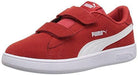 PUMA Smash v2 Suede Preschool Sneakers (High Risk Red/Puma White)(11 M US Little Kid) - SHOP NO2CO2