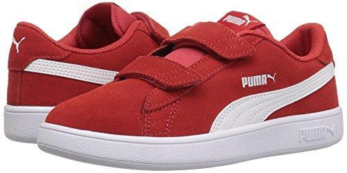 PUMA Smash v2 Suede Preschool Sneakers (High Risk Red/Puma White)(11 M US Little Kid) - SHOP NO2CO2