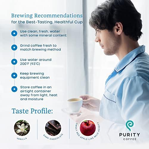 Purity Coffee CALM Decaf Medium Roast Whole Beans - USDA Certified Organic Specialty Grade Arabica Swiss Water Processed Decaffeinated - Third Party Tested for Mold, Mycotoxins, Pesticides - 5 lb Bag - SHOP NO2CO2