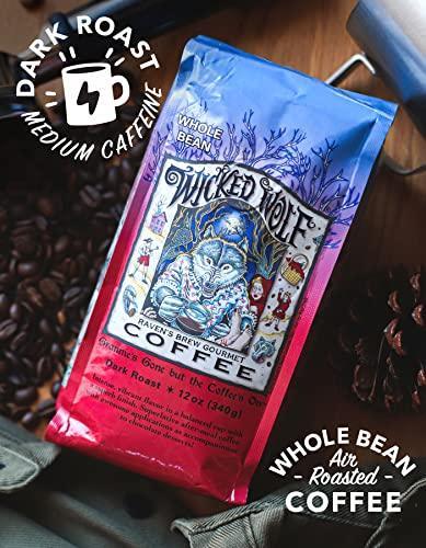 Raven's Brew Coffee Full Bodied Coffee Dark Roast Whole Bean - Wicked Wolf 12oz - SHOP NO2CO2