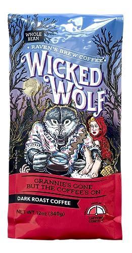 Raven's Brew Coffee Full Bodied Coffee Dark Roast Whole Bean - Wicked Wolf 12oz - SHOP NO2CO2