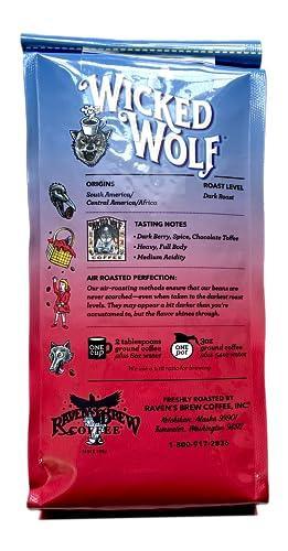 Raven's Brew Coffee Full Bodied Coffee Dark Roast Whole Bean - Wicked Wolf 12oz - SHOP NO2CO2