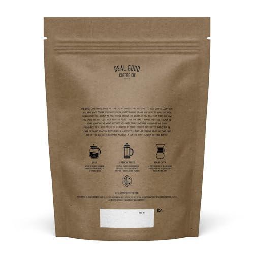 Real Good Coffee Company - Ground Coffee - Organic Dark Roast Coffee - 100% Arabica Coffee Beans - Roasted and Ground in Seattle, WA - 2 Pound Bag - SHOP NO2CO2