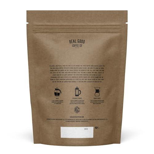 Real Good Coffee Company - Whole Bean Coffee - Organic Single Origin: Peru Medium Roast Coffee Beans - 2 Pound Bag - 100% Whole Arabica Beans - Grind at Home, Brew How You Like - SHOP NO2CO2