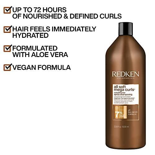 Redken All Soft Mega Curls Conditioner | For Extremely Dry Hair | For Curly & Coily Hair | Nourishes & Softens Severely Dry Hair | With Aloe Vera - SHOP NO2CO2