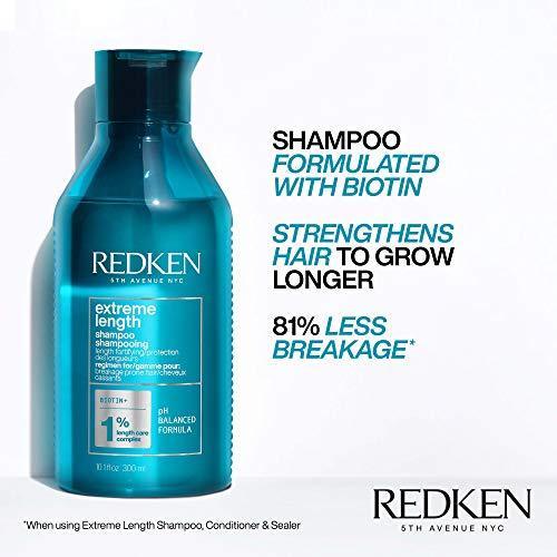 Redken Extreme Length Shampoo | Infused With Biotin | For Hair Growth | Prevents Breakage & Strengthens Hair - SHOP NO2CO2