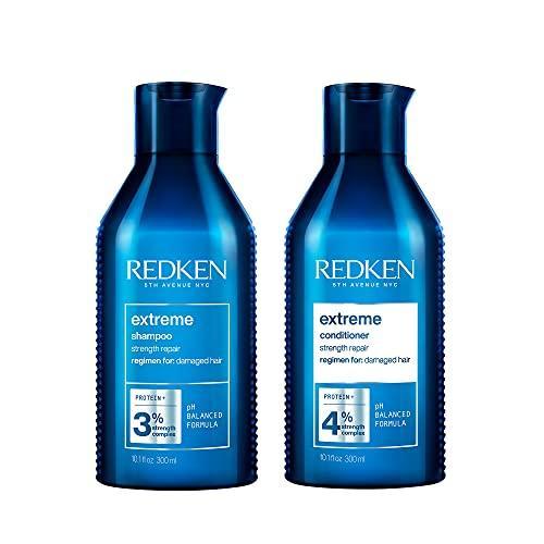 REDKEN Extreme Shampoo & Conditioner Set | Shampoo for Damaged Hair | Hair Strengthen & Repair Damaged Hair | Infused With Proteins - SHOP NO2CO2