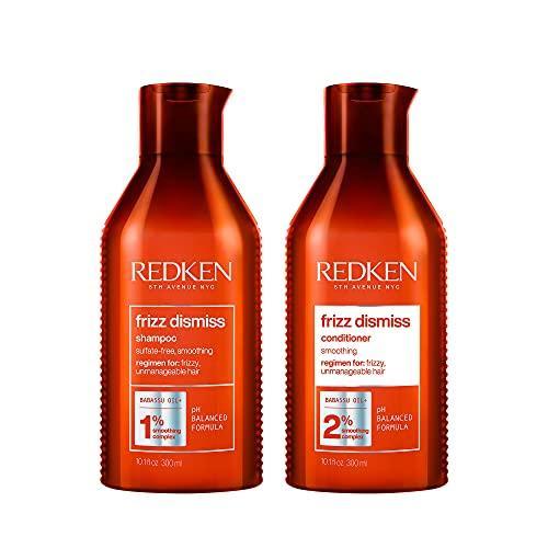 REDKEN Frizz Dismiss Shampoo & Conditioner Set | For Frizzy Hair | Smooths Hair & Manages Frizz | Sulfate Free - SHOP NO2CO2