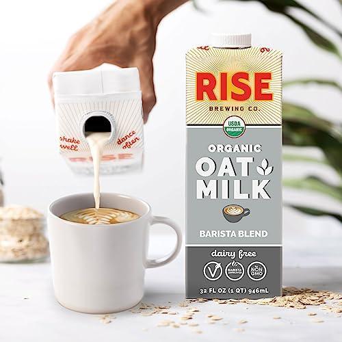 RISE Brewing Co. Barista Blend Oat Milk, USDA Organic & Non-GMO, Vegan & Non-Dairy, 32 fl. oz. Cartons (6 pack) - SHOP NO2CO2