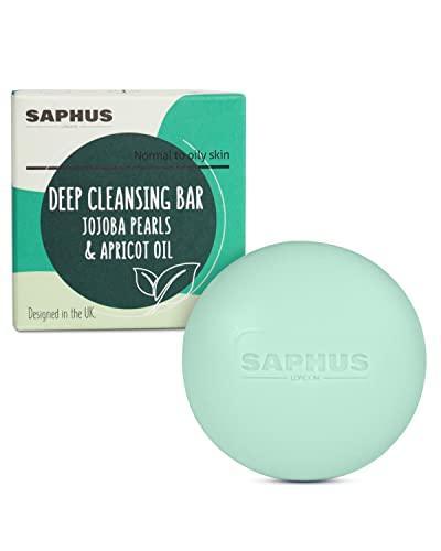 SAPHUS Face Wash Bar, Facial Cleansing Bars Balancing Face Soap Cleanser with Amino Acids & Jojoba Oil for Gentle Exfoliation for Oily Skin, Soap Free, Sulfate Free, Zero Waste - SHOP NO2CO2