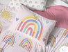 Saturday Park Doodle Rainbow Twin Bed Set - 5 Piece 100% Organic Cotton Bedding - GOTS & Oeko-TEX Certified - SHOP NO2CO2