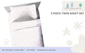 Saturday Park Pink Hearts Twin Sheet Set - 3 Piece 100% Organic Cotton Sheets - GOTS & Oeko-TEX Certified - SHOP NO2CO2