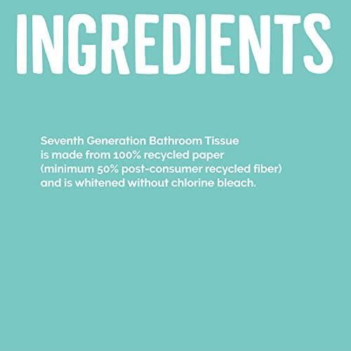 Seventh Generation Toilet Paper White Bathroom Tissue 2-ply 100% Recycled Paper without Chlorine Bleach 24 count, (Pack of 2) - SHOP NO2CO2