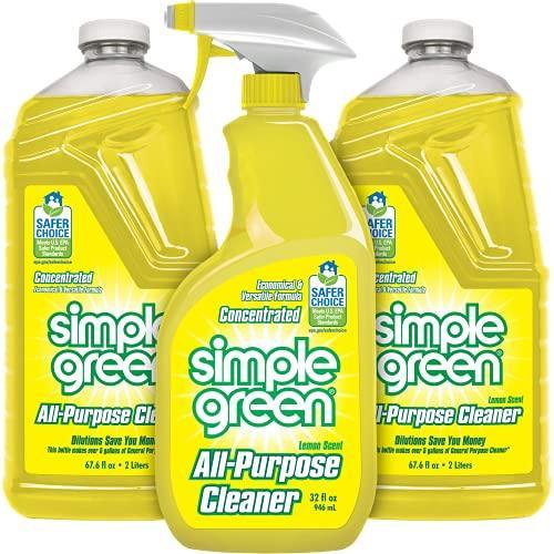 Simple Green All Purpose Cleaner Spray and Refill, Green, 3 Piece Set, 1 Count (Lemon) - SHOP NO2CO2