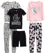 Simple Joys by Carter's Babies, Toddlers, and Girls' 6-Piece Snug-Fit Cotton Pajama Set, Pack of 3 - SHOP NO2CO2