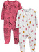 Simple Joys by Carter's Baby Girls' 2-Way Zip Thermal Footed Sleep and Play, Pack of 2 - SHOP NO2CO2