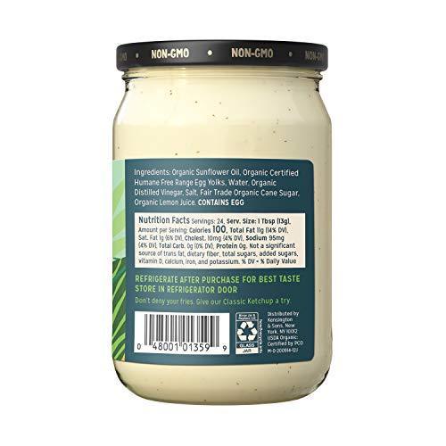 Sir Kensington's Mayonnaise Organic Mayo Gluten Free, Certified Humane Free Range Eggs, Shelf-Stable 12 oz - SHOP NO2CO2