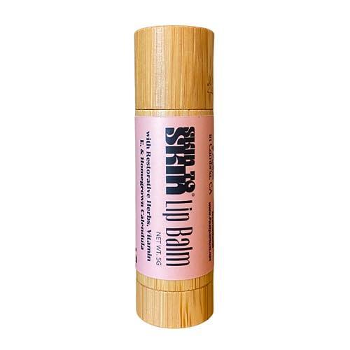 Skin to Skin Plant Based Lip Balm - 5 Gram Sustainable and Eco Friendly Lip Balm in Bamboo Tube - Moisturizing Lip Balm for Pregnancy and Postpartum - Natural and Handmade Skincare - SHOP NO2CO2