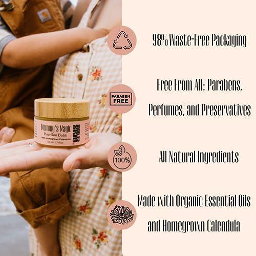 Skin to Skin Plant Based Lip Balm - 5 Gram Sustainable and Eco Friendly Lip Balm in Bamboo Tube - Moisturizing Lip Balm for Pregnancy and Postpartum - Natural and Handmade Skincare - SHOP NO2CO2