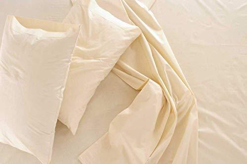 Sleep & Beyond 100% Organic Cotton Bed Sheets Set, GOTS Certified - Fitted Sheet, Flat Sheet & Pillow Cases, King, Ivory - SHOP NO2CO2