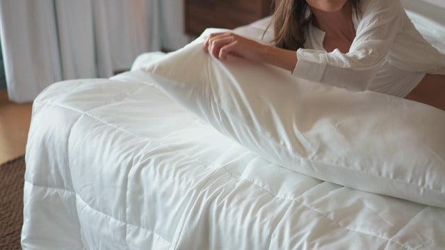 SLEEPMOD Certified Sustainable Austrian Eucalyptus Lyocell Comforter, 400TC, Eco-White (Queen) - SHOP NO2CO2