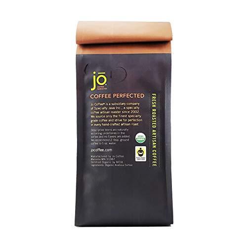 SMOOTH JO DECAF: 12 oz. Organic Dark French Roast Ground Coffee, Swiss Water Process, Rich, Creamy, Fair Trade Certified, 100% Arabica Coffee, USDA Certified Organic, NON-GMO, Gluten & Chemical Free - SHOP NO2CO2