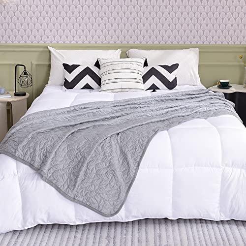 SOCHOW Cooling Blanket for Bed, Lightweight Breathable Soft Double Side Thin Summer Blanket for Adults Baby Kids, Grey 80 × 87 Inches - SHOP NO2CO2