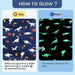 SOCHOW Glow in The Dark Throw Blanket 50 x 60 Inches, Jurassic Dinosaur Pattern Soft Cozy Flannel Fleece Blanket for Boys Girls, All Seasons Navy Blue Gifts Blanket for Kids - SHOP NO2CO2