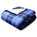 SOCHOW Sherpa Plaid Fleece Throw Blanket, Double-Sided Super Soft Luxurious Bedding Blanket 50 x 60 inches, Blue - SHOP NO2CO2