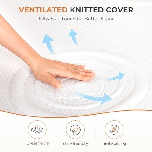 Sweetnight King Mattress, 12 Inch Bamboo Charcoal Foam Mattress for Pressure Relief, Plush King Size Mattress in a Box, CertiPUR-US Certified, White - SHOP NO2CO2