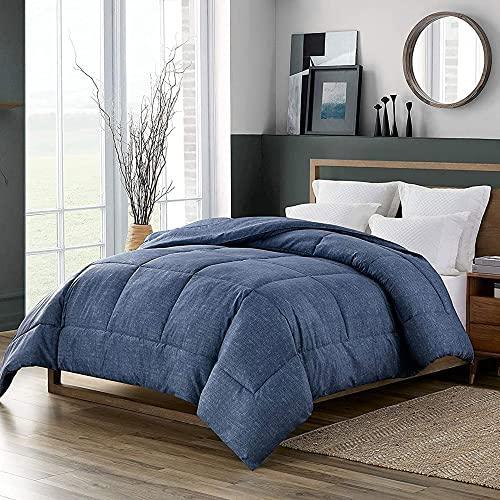 Swift Home King Comforter - Lightweight & Extra Soft Down Alternative Bedding - All-Season Comfortable Bed Comforter - Wrinkle Fade Stain Resistant - Dark Indigo, King - SHOP NO2CO2