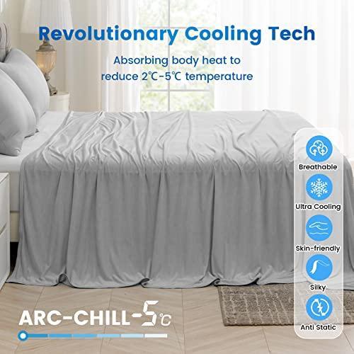 Syalife Cooling Blanket for Hot Sleepers, Summer Blanket with Japanese Q-Max>0.5 Arc-Chill Cooling Fiber, All Season Cotton Blanket Reversible Lightweight Blanket (Grey,79"x 55") - SHOP NO2CO2