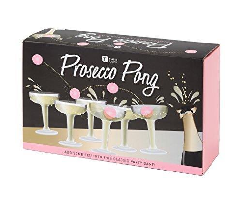 Talking Tables Prosecco Adult Drinking Includes Ping Pong Balls | Games for Bachelorette Party, Girls Night, Birthday, Bridal Shower, NYE, Cham, 12 Glasses - SHOP NO2CO2