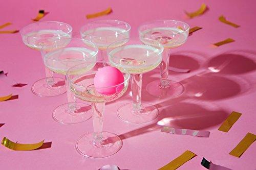 Talking Tables Prosecco Adult Drinking Includes Ping Pong Balls | Games for Bachelorette Party, Girls Night, Birthday, Bridal Shower, NYE, Cham, 12 Glasses - SHOP NO2CO2