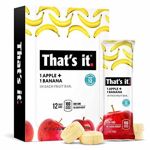 That’s it. Variety, 100% Natural Real Fruit Bar, High Fiber Vegan, Gluten Free Healthy Snack, Paleo for Children & Adults, Non GMO No Added Sugar, (Mango, Cherry, Banana) (36 Pack) - SHOP NO2CO2