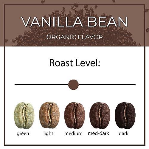 The Bean Organic Coffee Company, Organic Vanilla Bean, Medium Roast Coffee Beans, Ground Coffee, 16 Oz, 2 Pack, Certified Organic, Roasted in the USA - SHOP NO2CO2