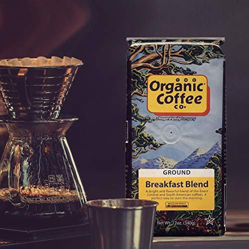 The Organic Coffee Co. Ground Coffee - Breakfast Blend (12oz Bag), Medium Roast, USDA Organic - SHOP NO2CO2