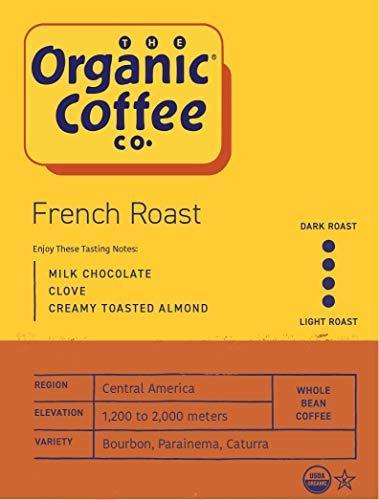 The Organic Coffee Co. Whole Bean Coffee - French Roast (2lb Bag), Dark Roast, USDA Organic - SHOP NO2CO2