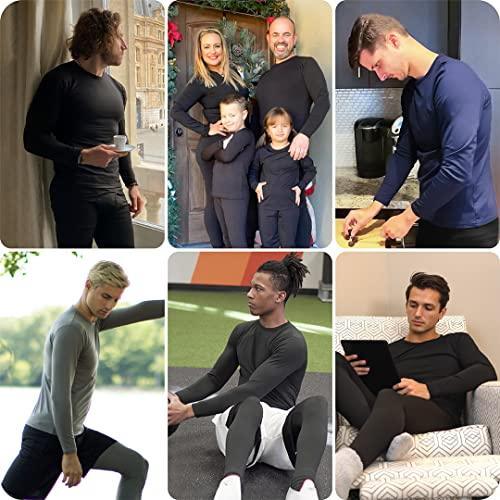 Thermajohn Long Johns Thermal Underwear for Men Fleece Lined Base Layer Set for Cold Weather - SHOP NO2CO2