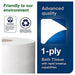 Tork Mini Jumbo Toilet Paper Roll White T2, Advanced, 1-Ply, 12 x 1200', 12013903 - SHOP NO2CO2